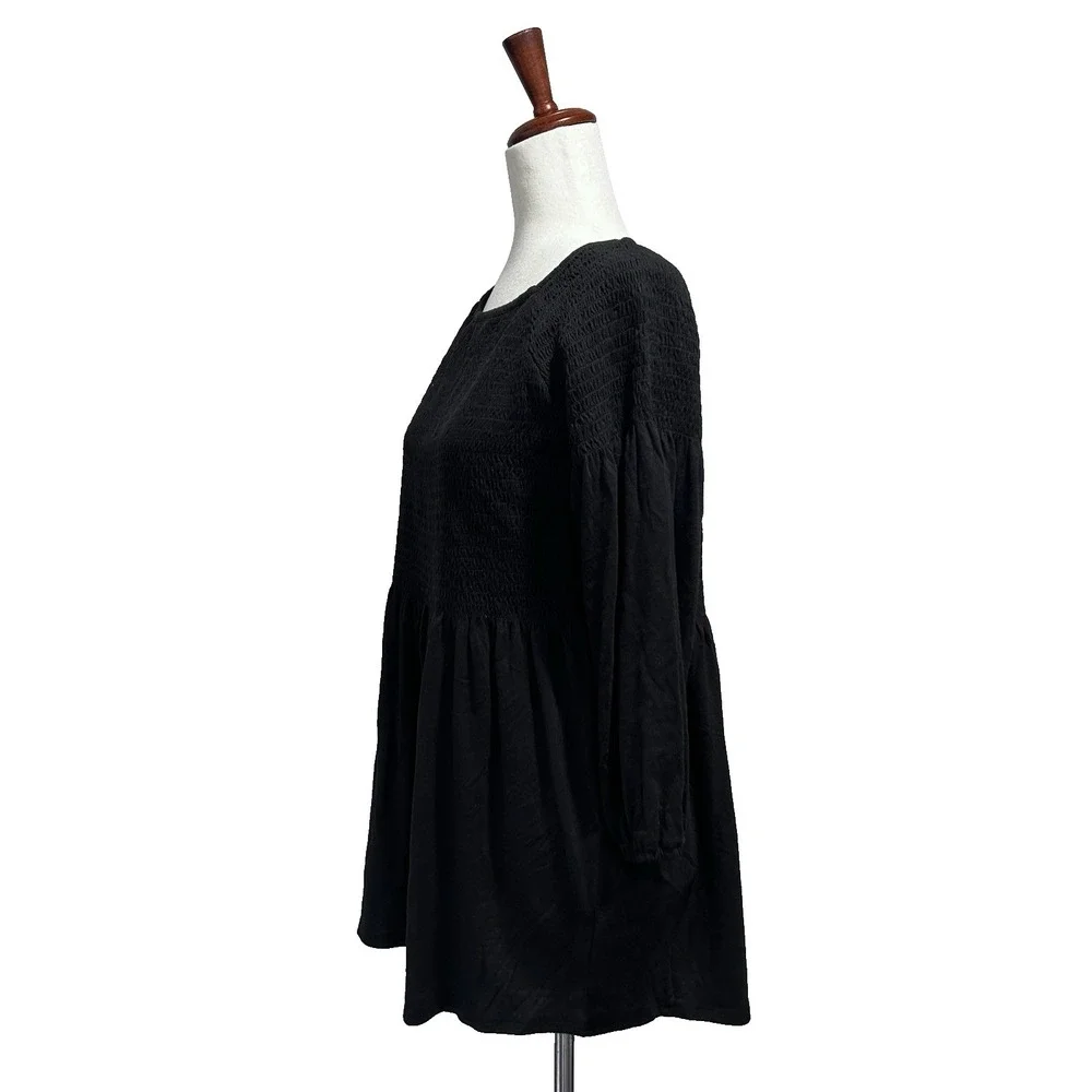 J.Jill J.‎ Jill Women's Top Small Cottagecore Smocked Boho Boatneck Feminine - Picture 8 of 9